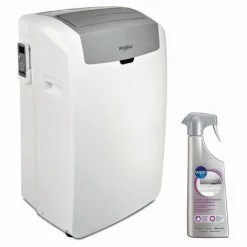 WHIRLPOOL Climatiseur Mobile Monobloc 3 Vitesses Déshumidification Pour Surface 35m2 - Blanc