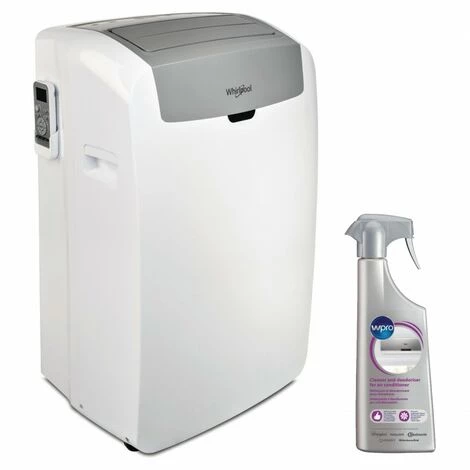 WHIRLPOOL Climatiseur Mobile Monobloc 3 Vitesses Déshumidification Pour Surface 35m2 - Blanc 3 WHIRLPOOL Climatiseur Mobile Monobloc 3 Vitesses Déshumidification Pour Surface 35m2 - Blanc