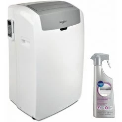 WHIRLPOOL Climatiseur Mobile Monobloc Réversible Pompe à Chaleur Pour Surface 25m2 - Blanc