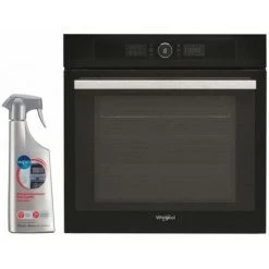 WHIRLPOOL Four Pyrolyse Encastrable Noir 73L Multifonction 6ème Sens Porte Froide - Noir