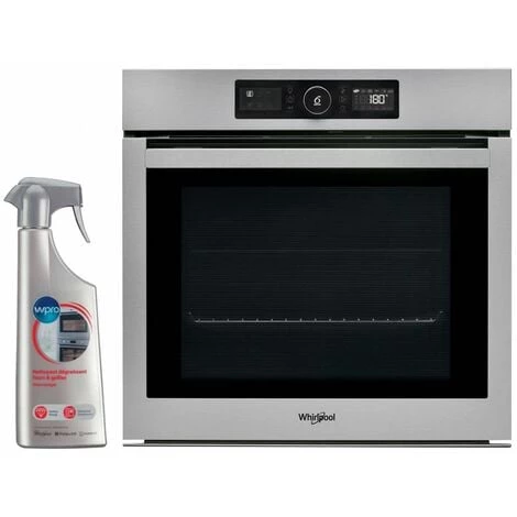 WHIRLPOOL Four Pyrolyse Encastrable Inox 73L Multifonction Chaleur Tournante 6eme Sens - Inox 3 WHIRLPOOL Four Pyrolyse Encastrable Inox 73L Multifonction Chaleur Tournante 6eme Sens - Inox