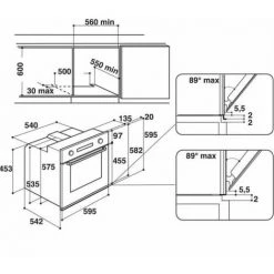 WHIRLPOOL Four Pyrolyse Encastrable Inox 73L Multifonction Chaleur Tournante 6eme Sens - Inox 10 WHIRLPOOL Four Pyrolyse Encastrable Inox 73L Multifonction Chaleur Tournante 6eme Sens - Inox -WHIRLPOOL Soldes Boutique 16801333 4