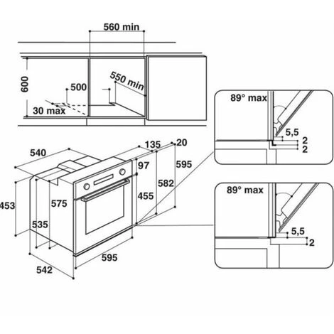WHIRLPOOL Four Pyrolyse Encastrable Inox 73L Multifonction Chaleur Tournante 6eme Sens - Inox 6 WHIRLPOOL Four Pyrolyse Encastrable Inox 73L Multifonction Chaleur Tournante 6eme Sens - Inox – Image 4