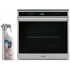 WHIRLPOOL Four Pyrolyse Encastrable Inox 73L Multifonction Chaleur Pulsée 6eme Sens - Inox