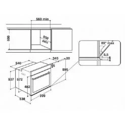 WHIRLPOOL Four Pyrolyse Encastrable Inox 73L Multifonction Chaleur Pulsée 6eme Sens - Inox -WHIRLPOOL Soldes Boutique 17008643 4