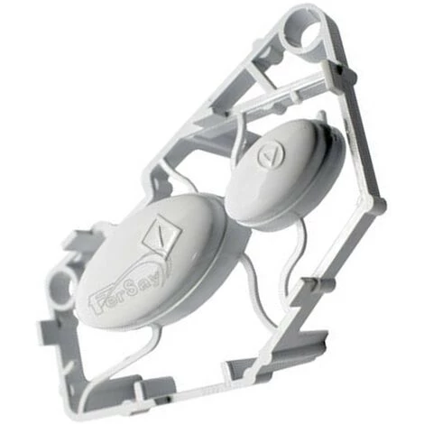 Poussoir Blanc (318696-44802) (481241078148, C00373642) Four Micro-ondes WHIRLPOOL, BAUKNECHT 3 Poussoir Blanc (318696-44802) (481241078148, C00373642) Four Micro-ondes WHIRLPOOL, BAUKNECHT