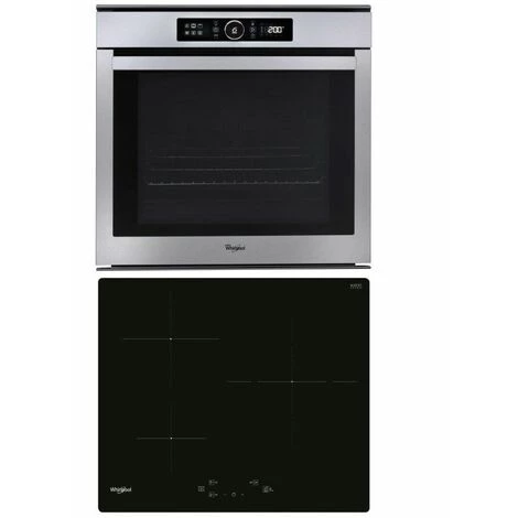 Pack WHIRLPOOL Four Pyrolyse Encastrable Inox + Plaque De Cuisson Induction 3 Foyers - Gris 3 Pack WHIRLPOOL Four Pyrolyse Encastrable Inox + Plaque De Cuisson Induction 3 Foyers - Gris