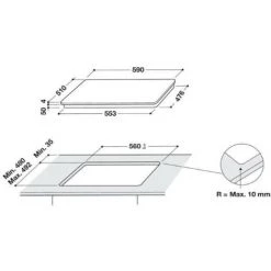 Table De Cuisson Induction 60cm 3 Feux 7200w Noir - Wbb3760bf - Whirlpool - Noir -WHIRLPOOL Soldes Boutique 54089097 4
