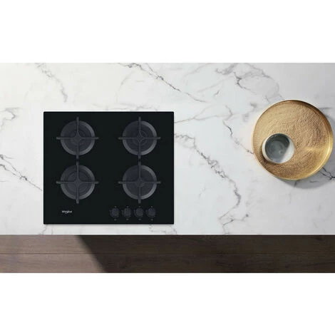 Table De Cuisson Gaz 60cm 4 Feux Noir - Gob616nb - Whirlpool - Noir 4 Table De Cuisson Gaz 60cm 4 Feux Noir - Gob616nb - Whirlpool - Noir – Image 3