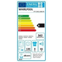 PACK WHIRLPOOL Lave-linge Frontal 9kg 1400 Trs/min 14 Programmes + Sèche-linge Frontal Condensation 8kg - Blanc -WHIRLPOOL Soldes Boutique 62302074 5