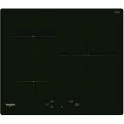 Whirlpool WSQ116NE Table De Cuisson Induction - 4 Foyers - 7200W - L 5.4 Cm X P51 Cm - Verre - Noire - Noir