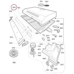 DOSSERET BANDEAU BLANC AVEC BOUTONS POUR HOTTE WHIRLPOOL - 481245319696 -WHIRLPOOL Soldes Boutique 9493854 2